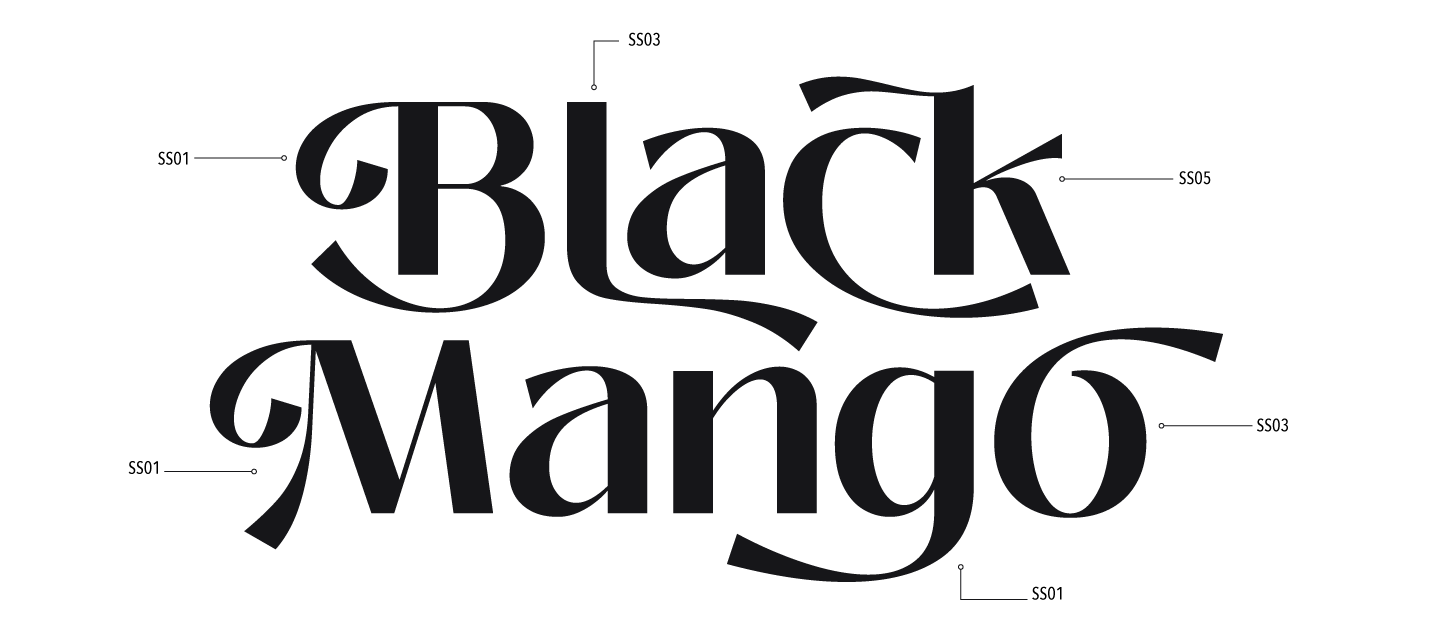 black mango typeface